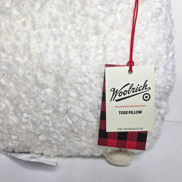 Woolrich X Target Sheep Shaped Throw 15" x 20" Pillow Lamb Cream White Black NEW - Picture 3 of 6
